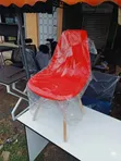 Eames Style Dining Chair - Red/Blue - 2