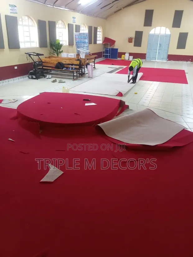 Extra Strength 4mm Delta Red Church Altar Carpet - 1