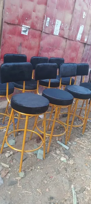 Modern Velvet Bar Stool Chair - Metal Frame