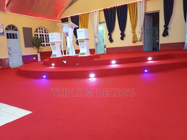 High Quality Red Delta 4mm Carpet for Church Stage - 1