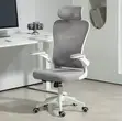 Ergonomic High Back Orthopedic Headrest Office Chair - Gray - 1