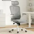 Ergonomic High Back Orthopedic Headrest Office Chair - Gray - 3