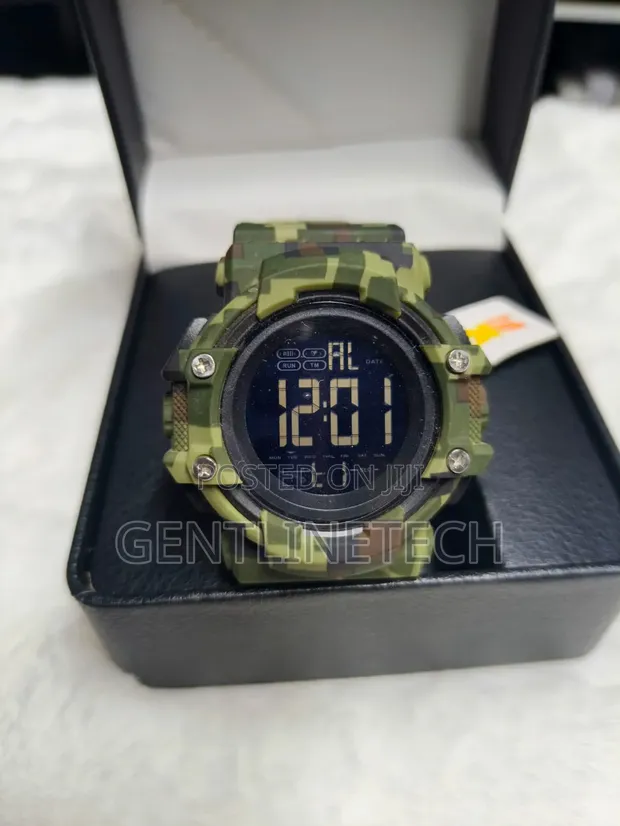 Skmei Green Camouflage Digital Watch - 1