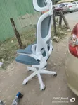 Kiti cha Ofisi cha Kukunja cha Kijivu Nyeupe Kinachoweza Kurekebishwa na Usaidizi wa Mgongo - 2