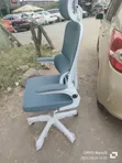 Kiti cha Ofisi cha Kukunja cha Kijivu Nyeupe Kinachoweza Kurekebishwa na Usaidizi wa Mgongo - 3