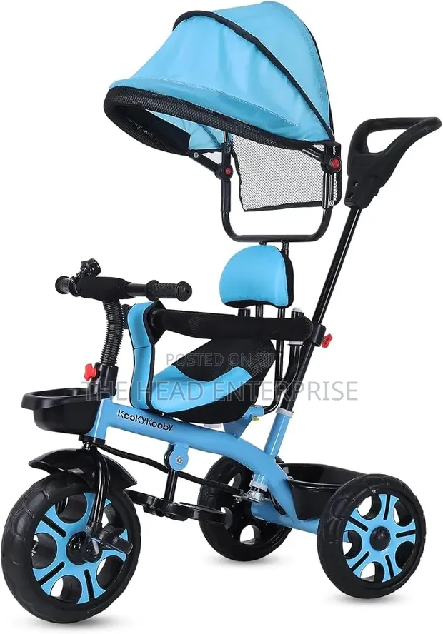Tricycle yenye paa na Mpini kwa Watoto Wachanga - 1