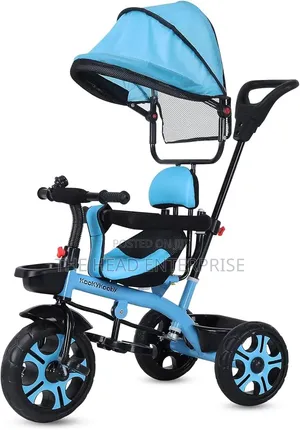 Canopied Tricycle with Handle for Toddlers