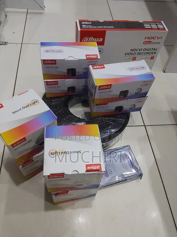 Dahua CCTV Camera 8 Channel Kifurushi Kamili 2MP Full Color - 1
