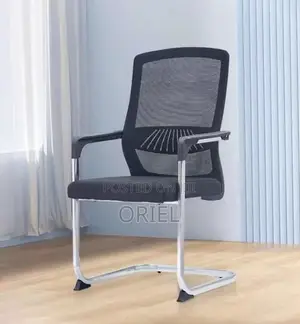 Kiti cha Wageni cha Mesh chenye Ergonomics - Nyeusi