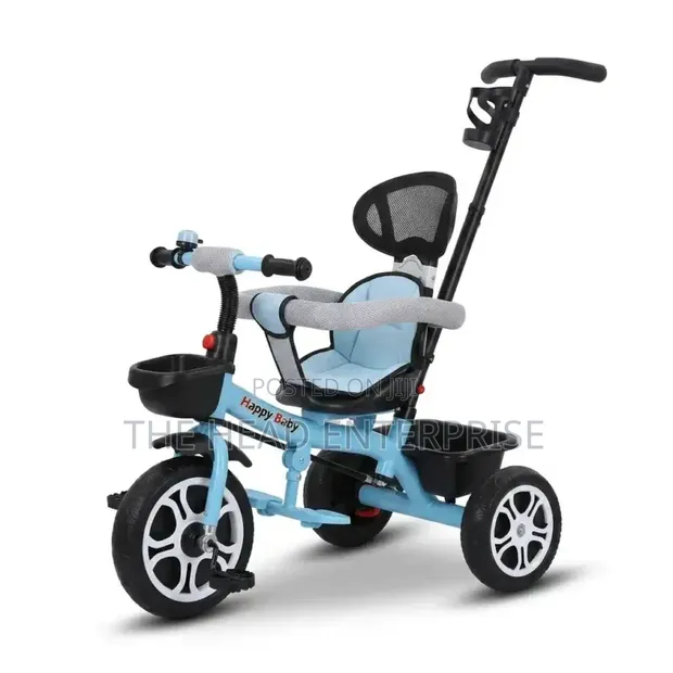 Tricycle ya Watoto na Kipini cha Kulinda na Kushikilia - 1