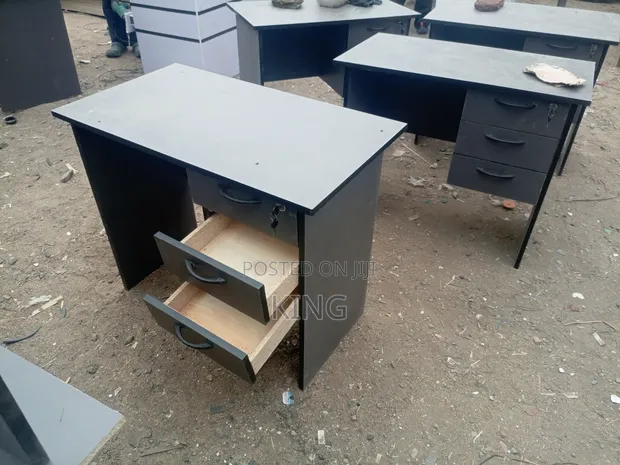 Modern Dark Gray Desk - 1