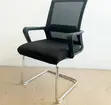 Sled Base Mesh Visitor Chair - Black - 1