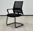 Sled Base Mesh Visitor Chair - Black - 2