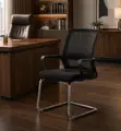 Sled Base Mesh Visitor Chair - Black - 3