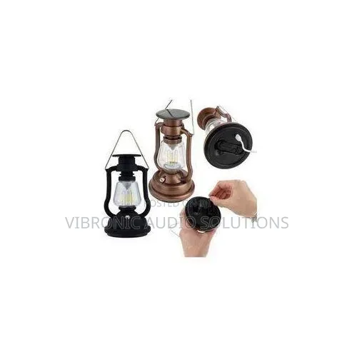 Retro Solar Lantern Camping Light Rechargeable - 1