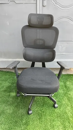 Legrest Kiti cha Ofisi cha Daktari Mkuu Nyeusi