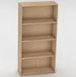 5-Tier Office Bookshelf - Mbao Rangi ya Brown - 4