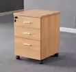 Lockable 3-Drawer Mobile File Cabinet - 2