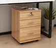 Lockable 3-Drawer Mobile File Cabinet - 3