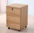 Lockable 3-Drawer Mobile File Cabinet - 5