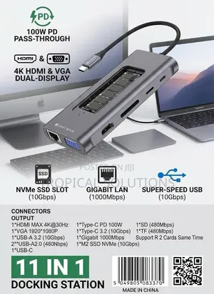 Light Wave LW-M2/NVMe 11-in-1 USB-C Hub Dock