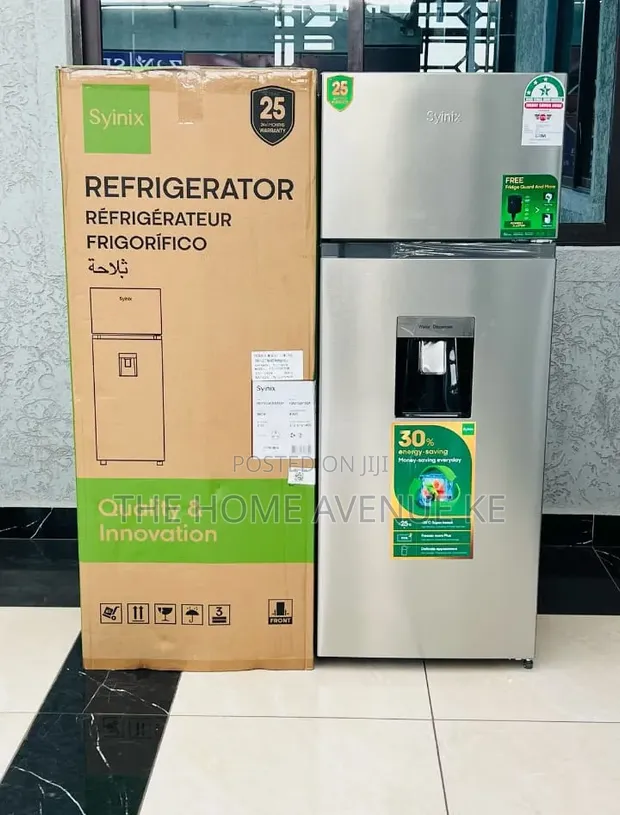 Syinix 210L Double Door Fridge with Water Dispenser - 1