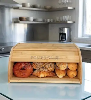 Bamboo Roll-Top Bread Bin
