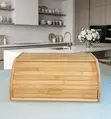 Bamboo Roll-Top Bread Bin - 2