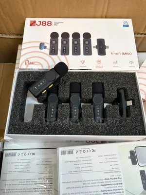 J88 Four-in-One Wireless Lavalier Phone Microphone