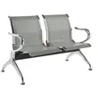 2-Seater Office Waiting Bench - White - 1