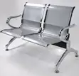 2-Seater Office Waiting Bench - White - 2