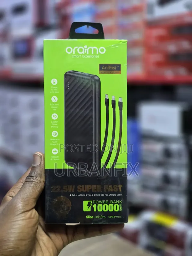 Oraimo 10000mAh 22.5W Fast Charging Power Bank - 1
