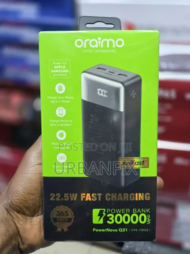 Oraimo 30000mAh 22.5W Super Fast Charging Power Bank - 1