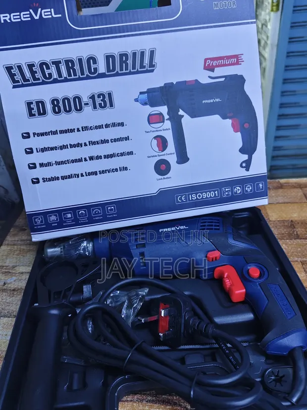FREEVEL 800W Impact Drill Mpya Kabisa - 13mm Chuck - 1