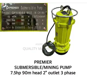 Reliable 7.5hp 3-Phase 90m Head 2" Submersible Mining Pump