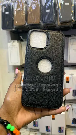 Premium Brown Faux Leather Case for iPhone 15