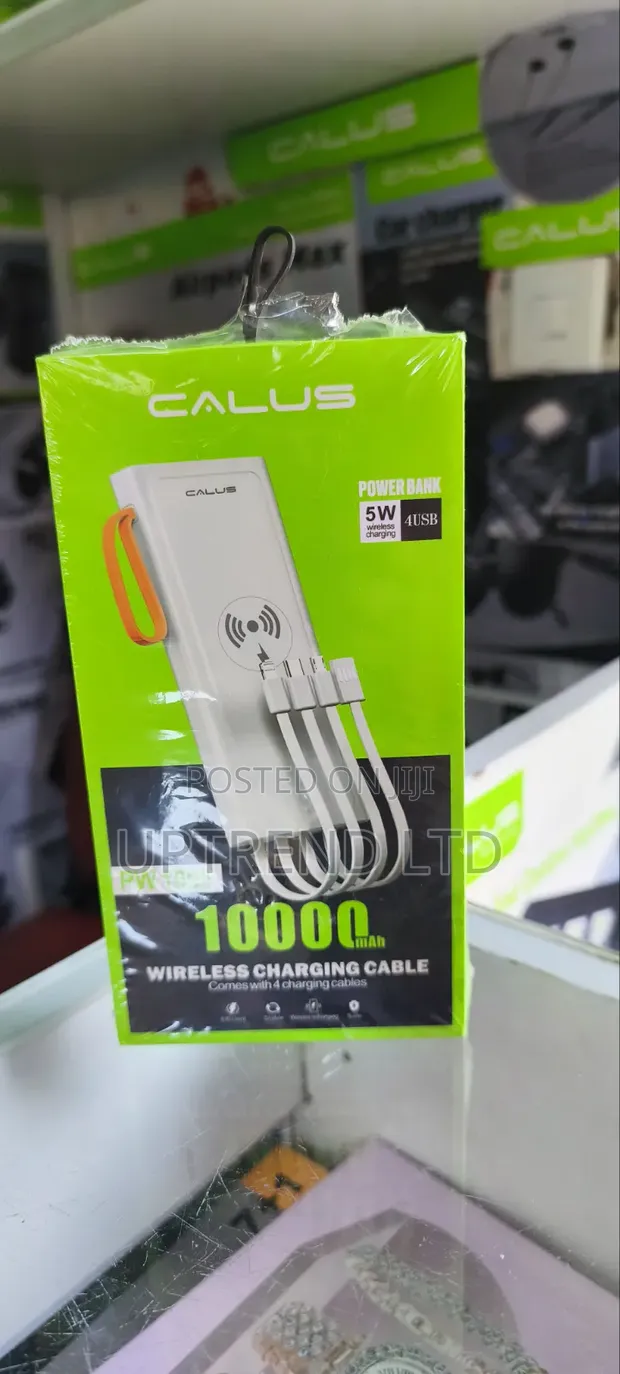 Calus White Power Bank 10,000mAh with Cables - 1