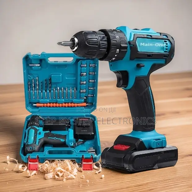 Main-One Cordless Drill Machine with Free Drill Bits - 1