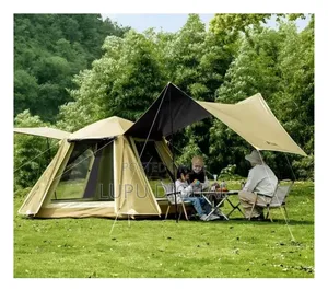 Hema la Kupiga Kambi la 2-in-1 na Tarp (Watu 3-4)