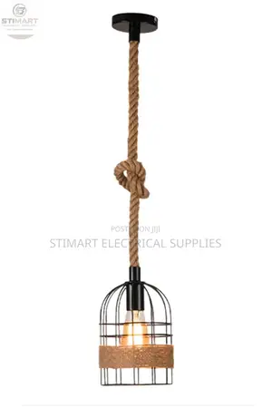 Rope Cage Pendant Light - Rustic Industrial