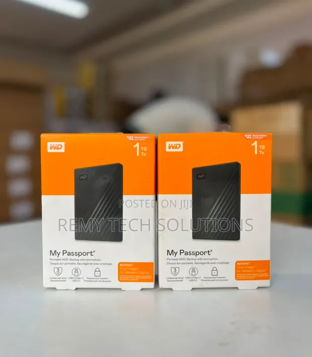 WD My Passport 1TB Portable External HDD - 1
