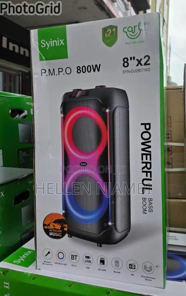 Syinix Powerful Bass Boom SYNDJ280TWD Speaker - 1