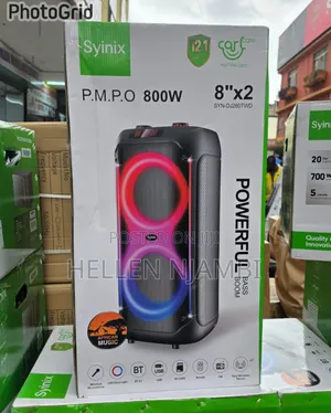 Syinix 800W SYNDJ280TWD Powerful Bass Speaker with Mic