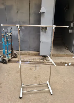 H-Type Double Pole Stainless Steel Coat Rack