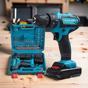 Main-One Cordless Drill with LED Light & Free Bits