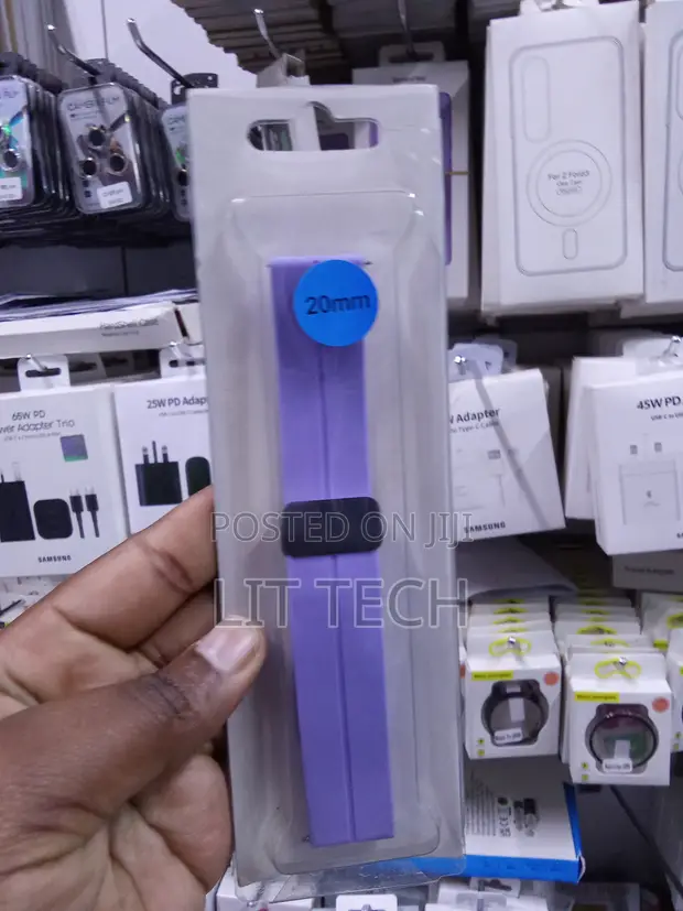 Mkanda wa Saa wa Silicone Magnetic Loop - Lavender Purple - 20MM Universal - 1
