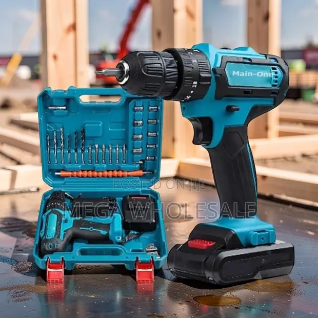 Main-One Cordless Drill Machine with Free Drill Bits - 1