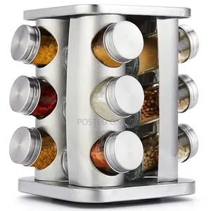 12-Jar Rotating Carousel Spice Rack