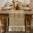 Bohemian Woven Table Runner with Tassels - 1
