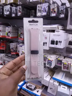 Mkanda wa Apple Watch wa Silicone Magnetic Loop - Pinki Mwepesi - 42/44/45/49mm